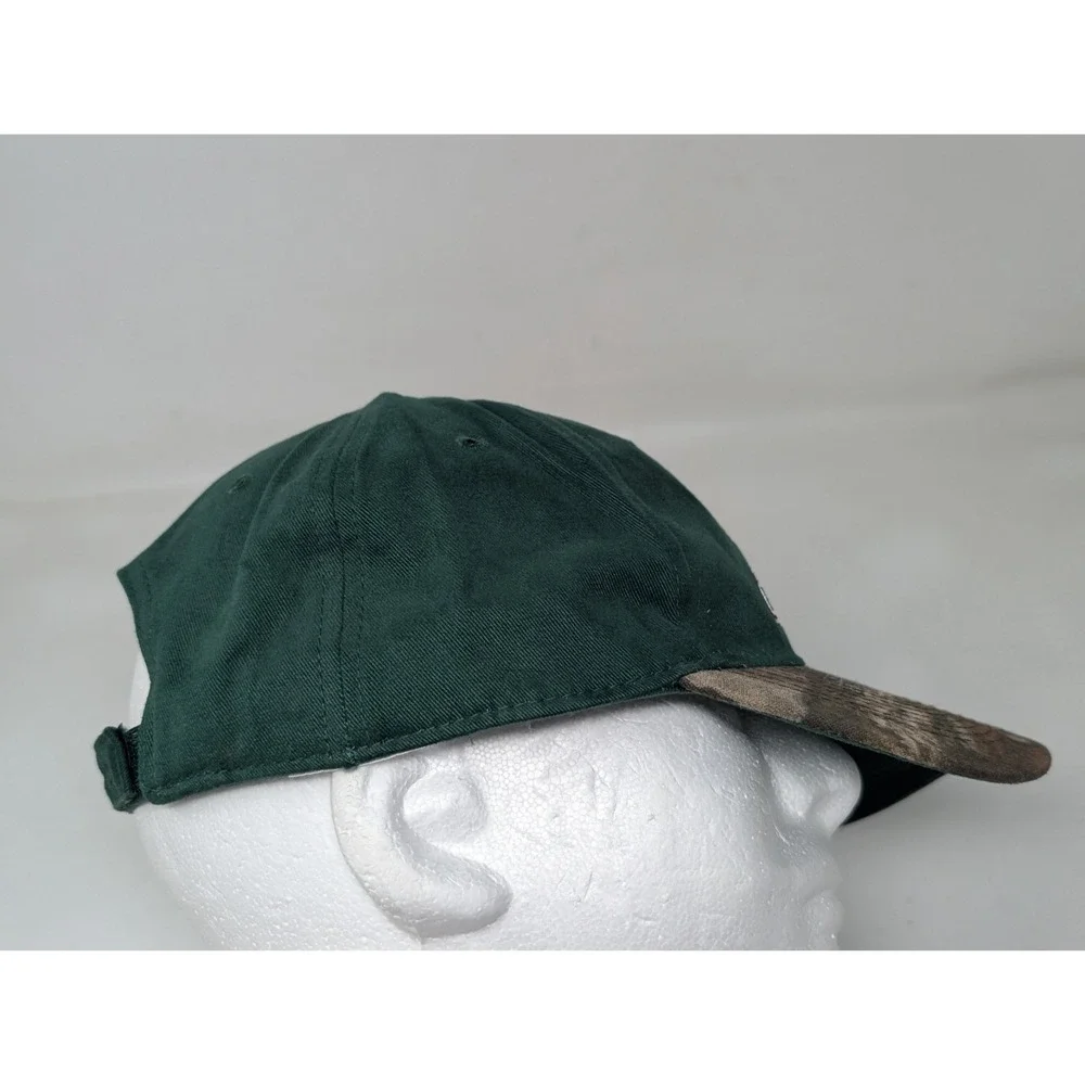 Buckmasters Cap Mens Green Camo Bill Embroidered Deer Hunting Hat Timberland VTG